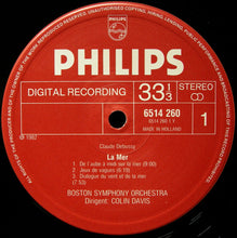 Load image into Gallery viewer, Debussy* – Boston Symphony Orchestra, Sir Colin Davis : La Mer / Trois Nocturnes (LP)