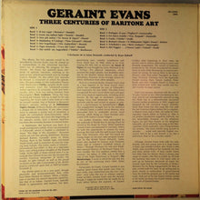 Load image into Gallery viewer, Geraint Evans : Three Centuries Of Baritone Art (LP, Comp, Gat)