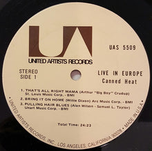 Load image into Gallery viewer, Canned Heat : Concert (Recorded Live In Europe) (LP, Album, Gat)