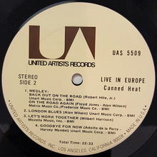 Load image into Gallery viewer, Canned Heat : Concert (Recorded Live In Europe) (LP, Album, Gat)