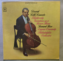 Load image into Gallery viewer, Dvořák* / Tchaikovsky* - Leonard Rose, Eugene Ormandy, Philadelphia Orchestra* : Cello Concerto / Variations On A Rococo Theme (LP, RE)