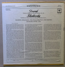 Load image into Gallery viewer, Dvořák* / Tchaikovsky* - Leonard Rose, Eugene Ormandy, Philadelphia Orchestra* : Cello Concerto / Variations On A Rococo Theme (LP, RE)