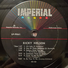 Load image into Gallery viewer, Ricky Nelson (2) : Ricky Sings Again (LP, Album, Mono, Hol)