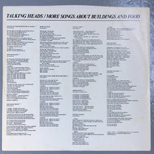Load image into Gallery viewer, Talking Heads : More Songs About Buildings And Food (LP, Album, RP, Win)