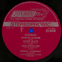 Charger l'image dans la galerie, Chabrier*, Ansermet*, L'Orchestre De La Suisse Romande : Orchestral Music (LP, Album, RE, RP)