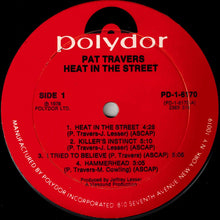 Laden Sie das Bild in den Galerie-Viewer, Pat Travers Band : Heat In The Street (LP, Album, Mon)