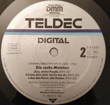 Laden Sie das Bild in den Galerie-Viewer, Johann Sebastian Bach, Bachchor Stockholm*, Concentus Musicus Wien, Nikolaus Harnoncourt : Die 6 Motetten BWV 225-230 = The 6 Motets = Les 6 Motets (LP)