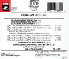 Load image into Gallery viewer, Franz Liszt, Willi Boskovsky, Philharmonia Hungarica, London Philharmonic Orchestra : Six Hungarian Rhapsodies (CD, Comp, RM)