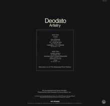 Load image into Gallery viewer, Deodato* : Artistry (LP, Album, Glo)