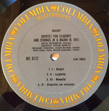 Charger l'image dans la galerie, Budapest String Quartet : Mozart: Quintet For Clarinet And Strings In A Major/Eine Kleine Nachtmusik (LP, RE, RP)