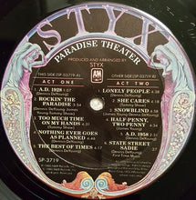 Laden Sie das Bild in den Galerie-Viewer, Styx : Paradise Theatre (LP, Album, Etch, Ter)