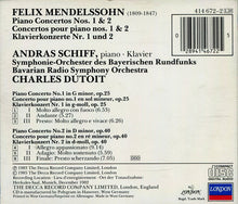 Load image into Gallery viewer, András Schiff, Charles Dutoit, Mendelssohn*, Bavarian Radio Symphony Orchestra* : Piano Concertos Nos. 1 & 2 = Klavierkonzerte Nr. 1 u. 2 (CD, Album)