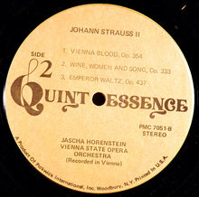 Laden Sie das Bild in den Galerie-Viewer, Johann Strauss Jr., Jascha Horenstein, Orchester Der Wiener Staatsoper : On The Beautiful Blue Danube: A Johann Strauss Waltz Festival (LP)