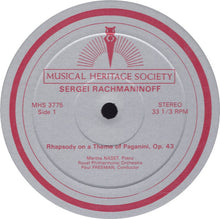 Load image into Gallery viewer, Martha Naset, Sergei Vasilyevich Rachmaninoff : Rhapsody on a Theme of Paganini, Op. 43 - Piano Sonata No. 2 in B-flat Minor, Op. 36 (LP, Album)