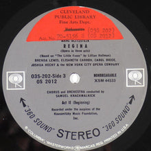 Load image into Gallery viewer, Marc Blitzstein, Brenda Lewis, Elisabeth Carron, Carol Brice, Joshua Hecht, New York City Opera Orchestra, New York City Opera Chorus, Samuel Krachmalnick : Regina (3xLP, Album + Box)