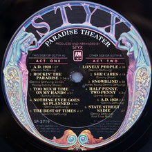Load image into Gallery viewer, Styx : Paradise Theatre (LP, Album, Etch, San)