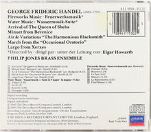 Load image into Gallery viewer, Handel*, Philip Jones Brass Ensemble, Elgar Howarth : Fireworks Music / Water Music-Suite (CD, Album)