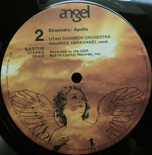Load image into Gallery viewer, Stravinsky* – Maurice Abravanel*, Utah Chorale & Utah Symphony* / Utah Chamber Orchestra : Symphony Of Psalms / Apollo (Ballet In Two Scenes) (LP, Album)