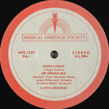 Load image into Gallery viewer, Gustav Holst, Arnold Bax, Ernest John Moeran - London Philharmonic Orchestra, Sir Adrian Boult : Fugal Overture / Sinfonietta / November Woods (LP)