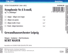 Charger l'image dans la galerie, Tschaikowsky*, Gewandhausorchester Leipzig, Kurt Masur : Symphonie Nr. 6 „Pathétique” (CD)