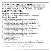 Charger l'image dans la galerie, Mozart*, Barry Tuckwell, English Chamber Orchestra : Horn Concertos Nos. 1-4 (CD)