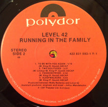 Load image into Gallery viewer, Level 42 : Running In The Family (LP, Album, 49 )