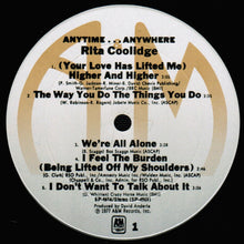 Load image into Gallery viewer, Rita Coolidge : Anytime... Anywhere (LP, Album, Pit)