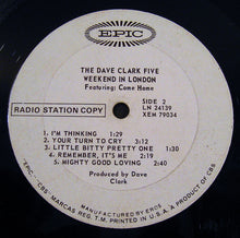 Laden Sie das Bild in den Galerie-Viewer, The Dave Clark 5* : Weekend In London (LP, Album, Mono, Promo)