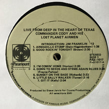 Load image into Gallery viewer, Commander Cody And His Lost Planet Airmen : Live From Deep In The Heart Of Texas (LP, Album, Son)