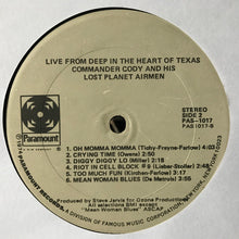 Load image into Gallery viewer, Commander Cody And His Lost Planet Airmen : Live From Deep In The Heart Of Texas (LP, Album, Son)