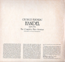 Load image into Gallery viewer, George Frideric Handel*, L'École D'Orphée : The Complete Flute Sonatas / Trio Sonatas For Flute / Recorder / Oboe (2xLP, Gat)
