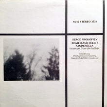 Load image into Gallery viewer, Sergei Prokofiev, Strasbourg Philharmonic Orchestra*, Alain Lombard : Romeo And Juliet / Cinderella (Excerpts From The Ballets) (LP, RE)