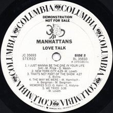 Charger l'image dans la galerie, Manhattans : Love Talk (LP, Album, Promo, Ter)