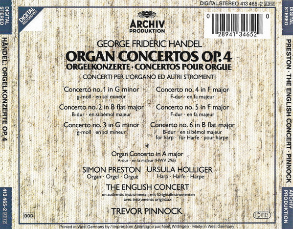 Buy George Frideric Handel*, Simon Preston, The English Concert