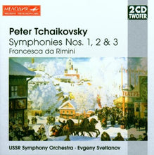 Load image into Gallery viewer, Peter Tchaikovsky*, USSR Symphony Orchestra*, Evgeny Svetlanov* : Symphonies Nos. 1, 2 & 3 • Francesca Da Rimini (2xCD, Comp)