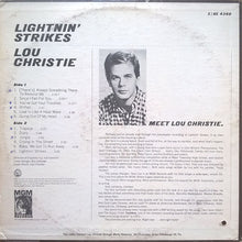 Laden Sie das Bild in den Galerie-Viewer, Lou Christie : Lightnin' Strikes (LP, Album, MGM)