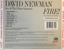 Charger l'image dans la galerie, David Newman* : Fire! Live At The Village Vanguard (CD, Album)