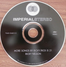 Load image into Gallery viewer, Ricky Nelson (2) : More Songs By Ricky / Rick Is 21 (CD, Comp, RM)