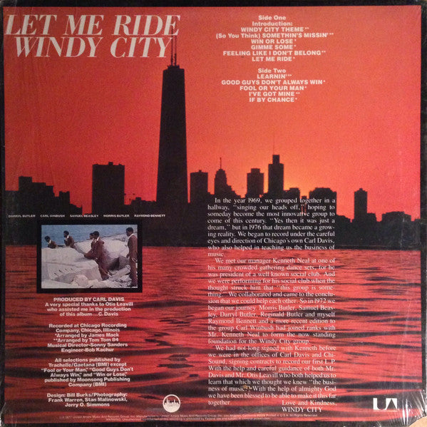 Windy City - Let Me Ride - LP