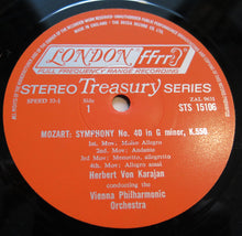 Charger l'image dans la galerie, Mozart* / Haydn* - Vienna Philharmonic*, Herbert Von Karajan : Mozart Symphony In G Minor, K. 550 / Haydn Symphony In D Major, No. 104 (LP, Album, RE)