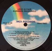 Load image into Gallery viewer, Barbara Mandrell : Love Is Fair (LP, Album, Glo)