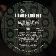 Load image into Gallery viewer, The Oscar Peterson Trio : With Respect To Nat (LP, Album, Ter)