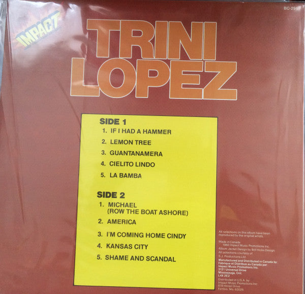 Buy Trini Lopez Trini Lopez (LP, Comp) Online for a great price