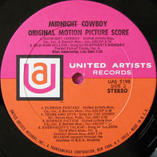 Load image into Gallery viewer, Various : Midnight Cowboy (Original Motion Picture Score) (LP, Album, All)