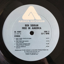 Charger l'image dans la galerie, Ben Sidran : Free In America (LP, Album)