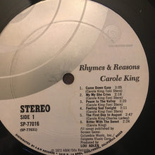Load image into Gallery viewer, Carole King : Rhymes & Reasons (LP, Album, Mon)