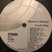 Load image into Gallery viewer, Carole King : Rhymes & Reasons (LP, Album, Mon)