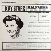 Laden Sie das Bild in den Galerie-Viewer, Kay Starr, Martha Tilton, Curt Massey : On Stage (LP)