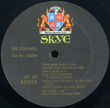 Charger l'image dans la galerie, Gabor Szabo : Bacchanal (LP, Album, Gat)