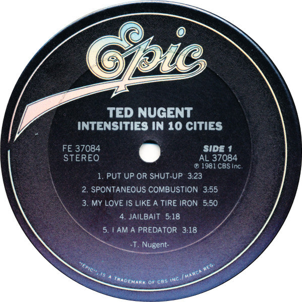 Ted Nugent - Intensities In 10 Cities - LP